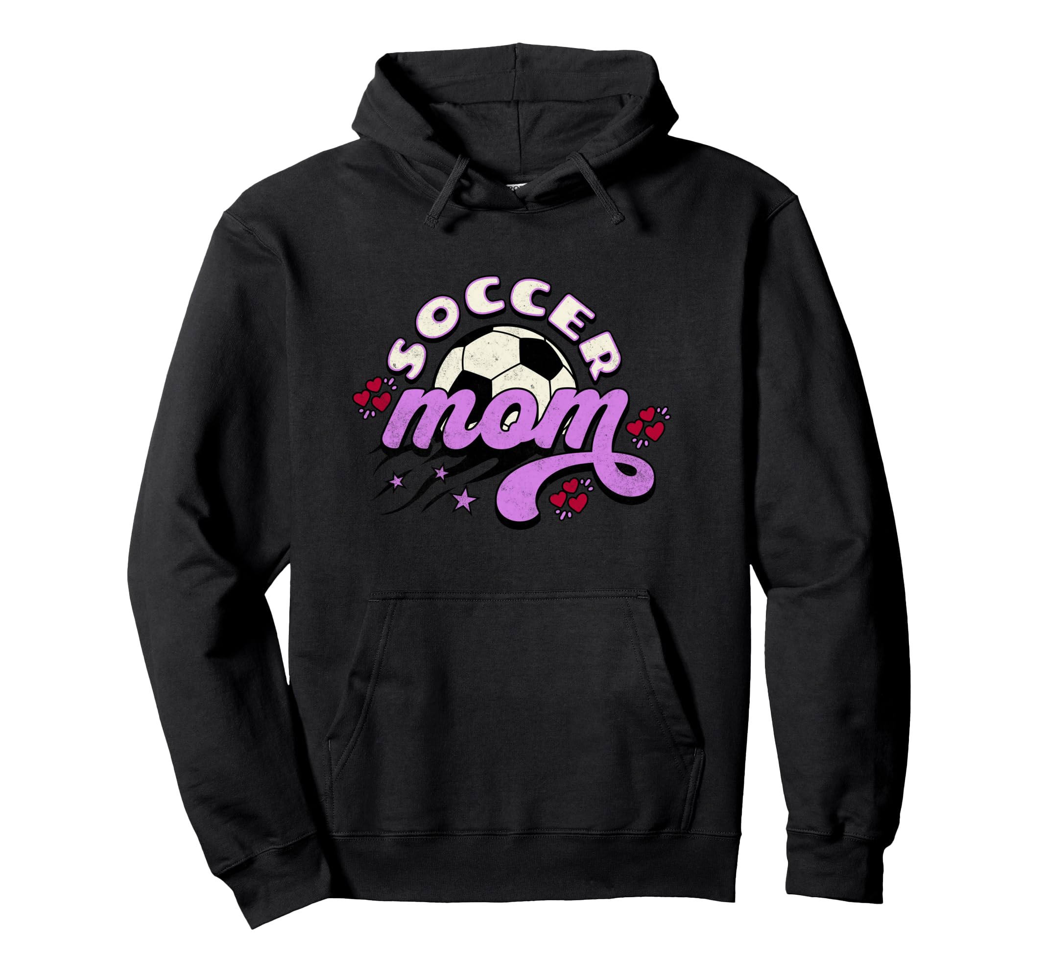 Soccer Mom Love Heart And Stars Hoodie - Trendy Graphic for Adults