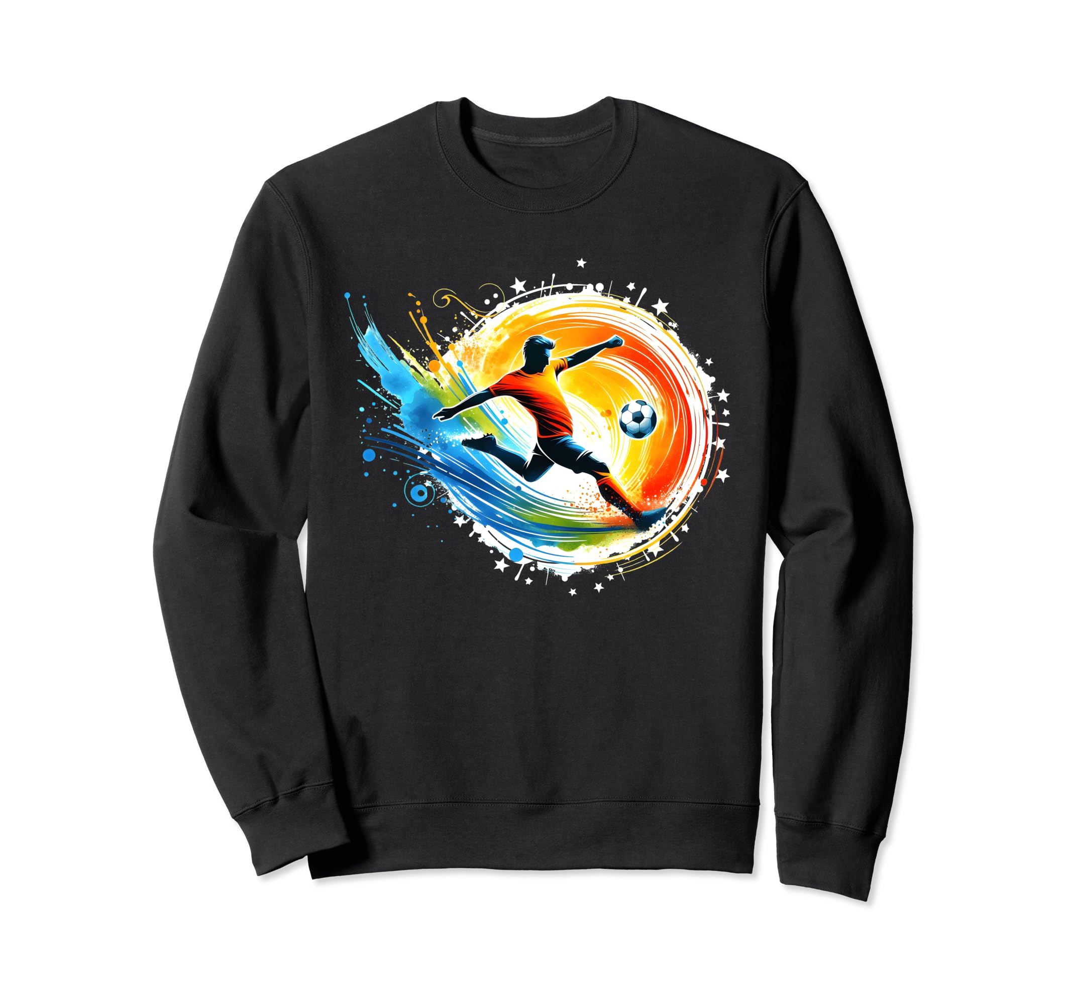 Soccer Player Sports Soccer Ball Sweatshirt - Aesthetic Graphic Unisex