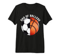 Dad Ballers Funny Soccer Basketball Dad T-Shirt - Streetwear Style Unisex