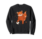 Ailuridae Playing Soccer Bear Cat Sweatshirt - Custom Art Print Unisex