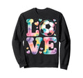 I Love Soccer Goalie Player Fan Sweatshirt - Custom Art Print for Adults