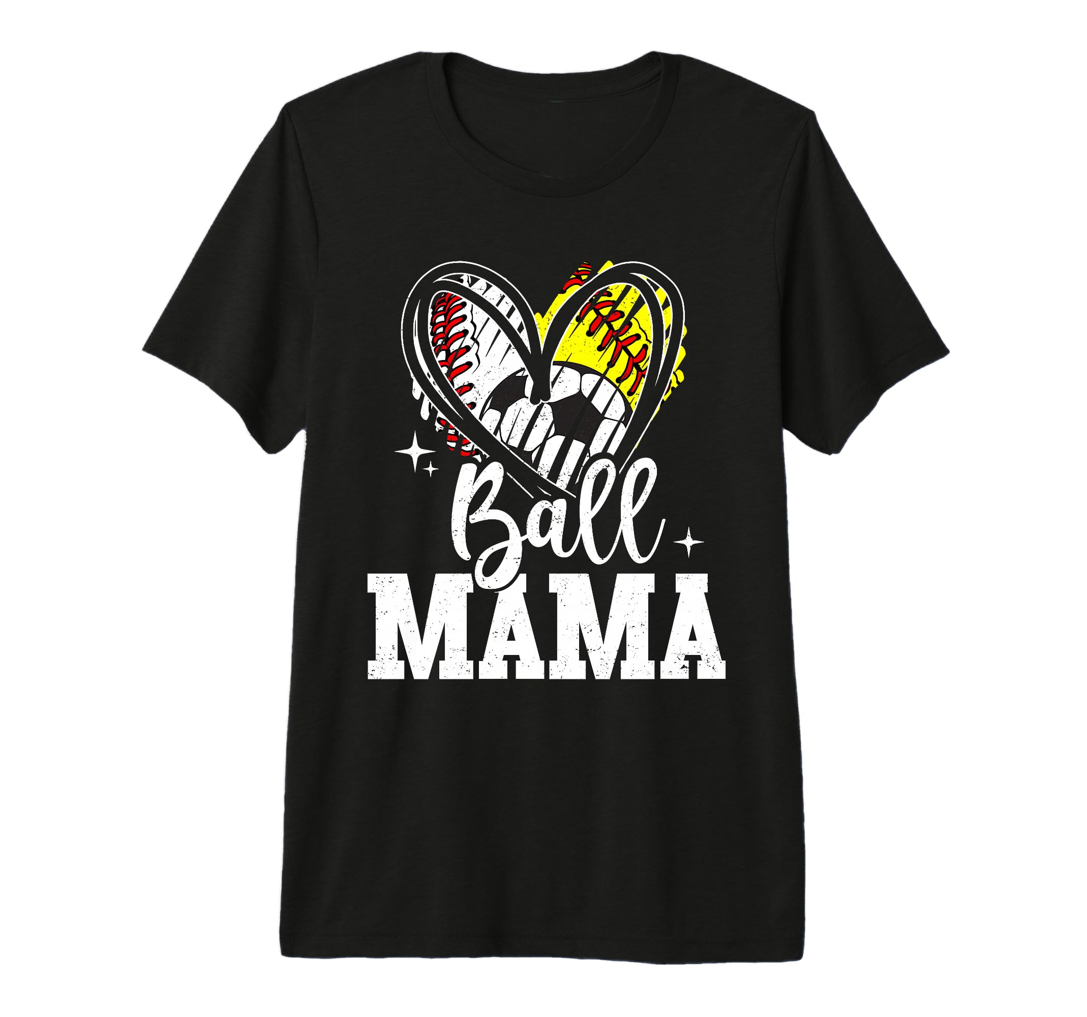 Ball Mama Baseball Softball Soccer Mom T-Shirt - Trendy Graphic for Adults