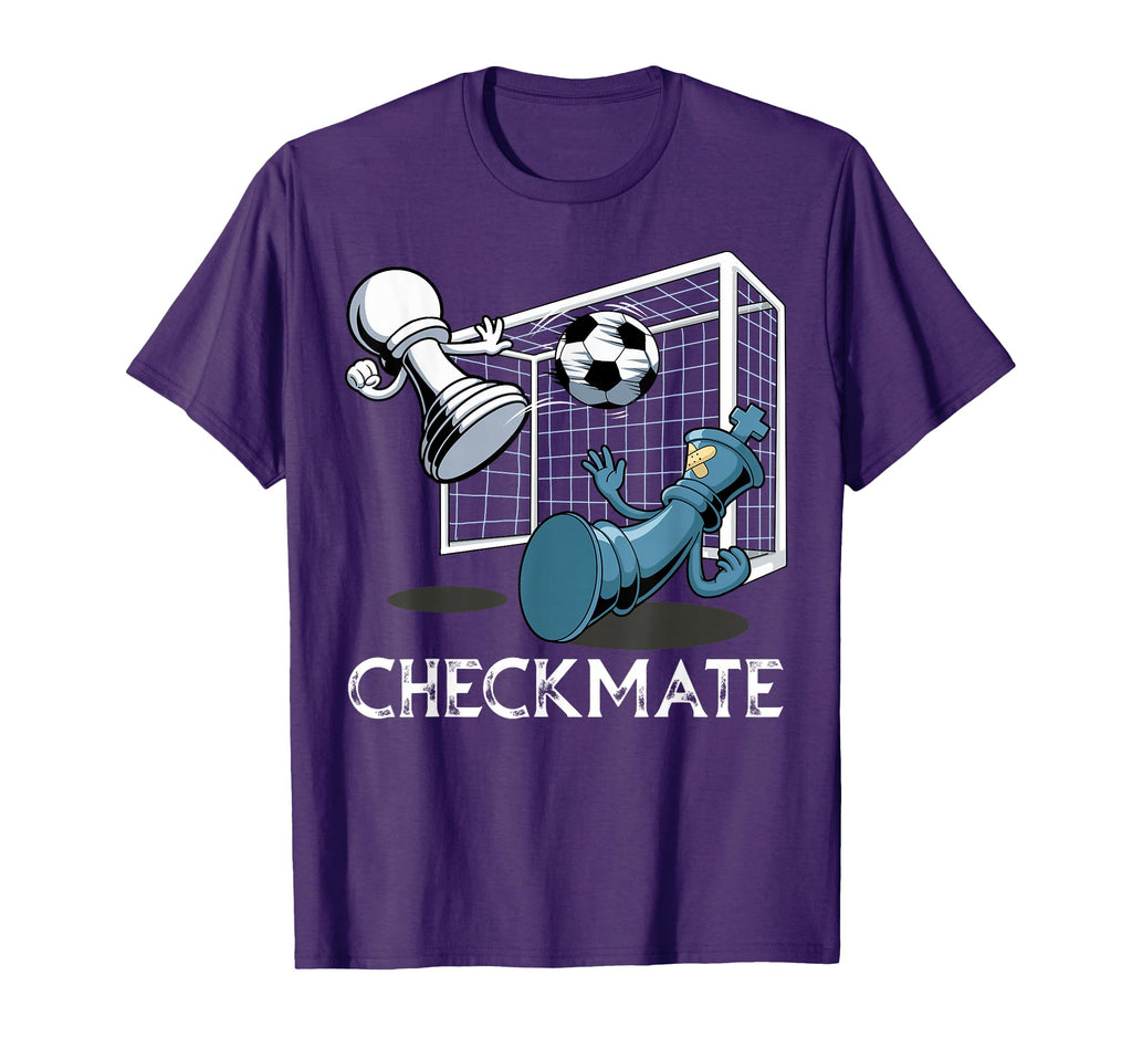 Soccer Checkmate Chess T-Shirt - Fun Novelty Design Unisex