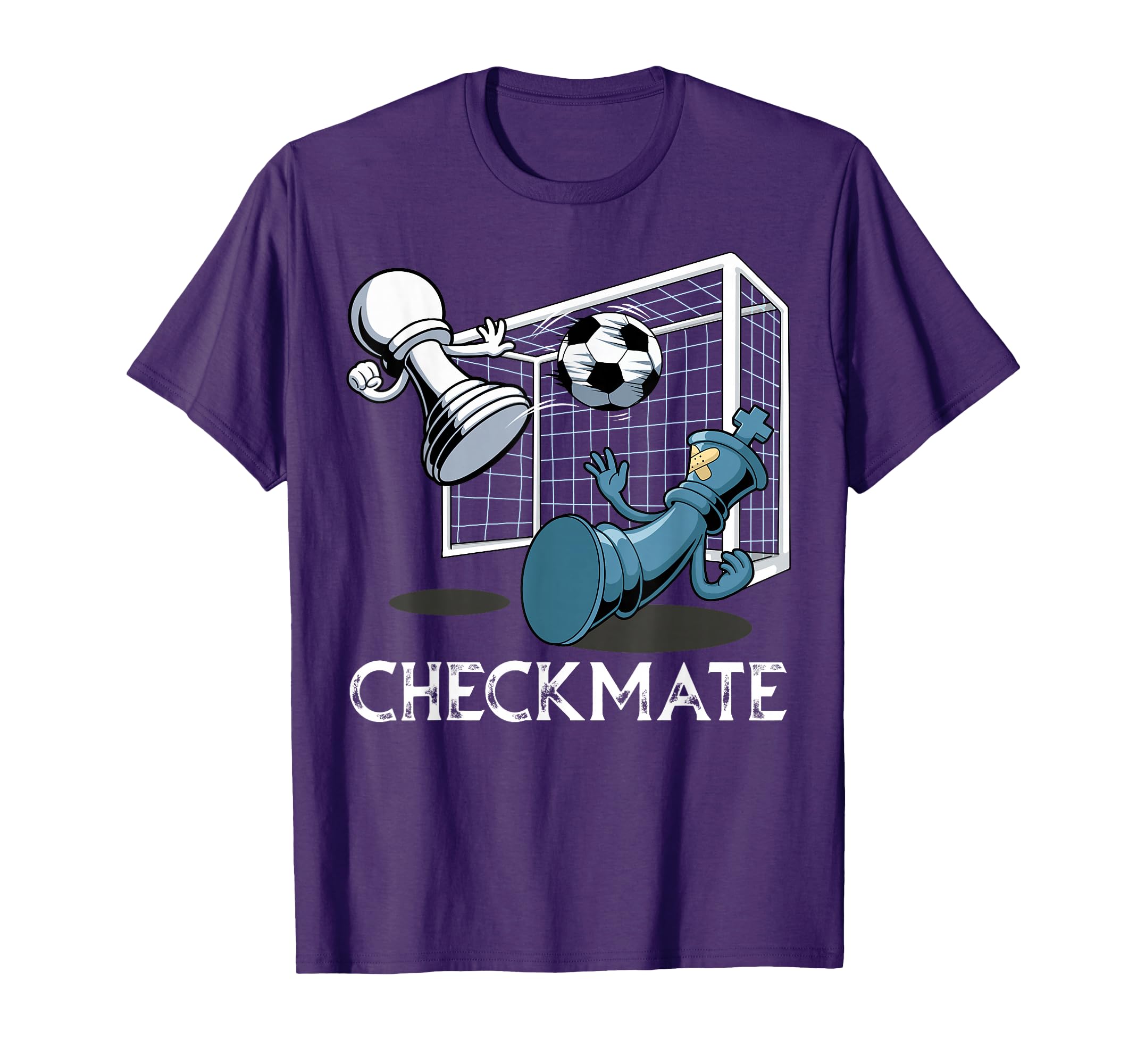 Soccer Checkmate Chess T-Shirt - Fun Novelty Design Unisex