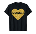 Coach And Heart Sports Coaches T-Shirt - Unique Graphic Unisex
