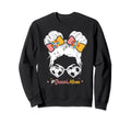 Soccer Mom Messy Bun Hair Soccer Sweatshirt - Graphic Print Unisex