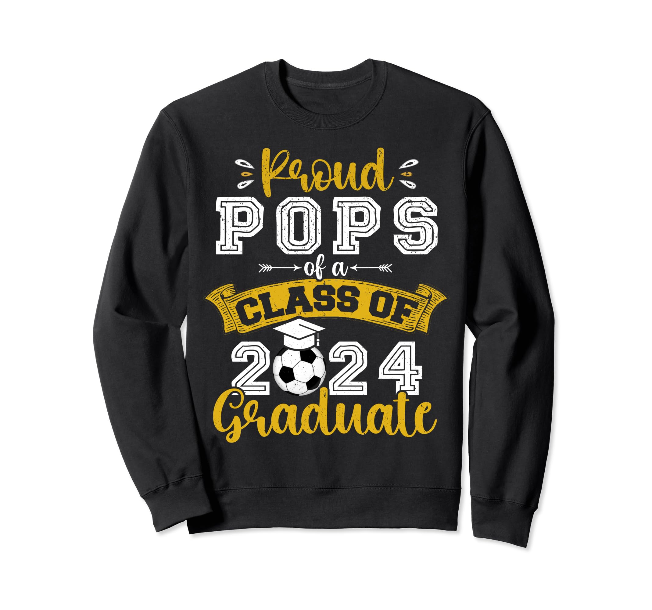 Proud Pops Class 2024 Graduate Soccer Sweatshirt - Streetwear Style Unisex