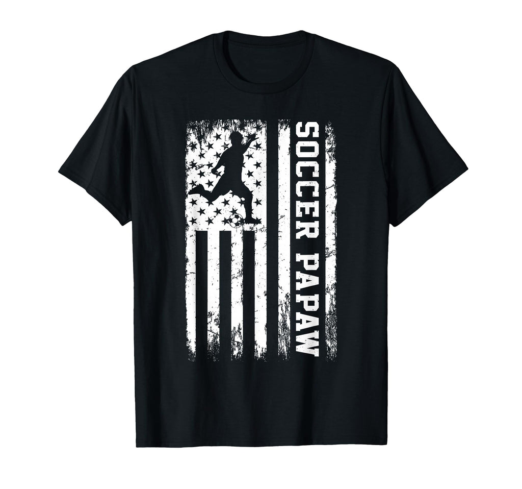 Soccer Papaw Usa American Flag T-Shirt - Streetwear Style Unisex