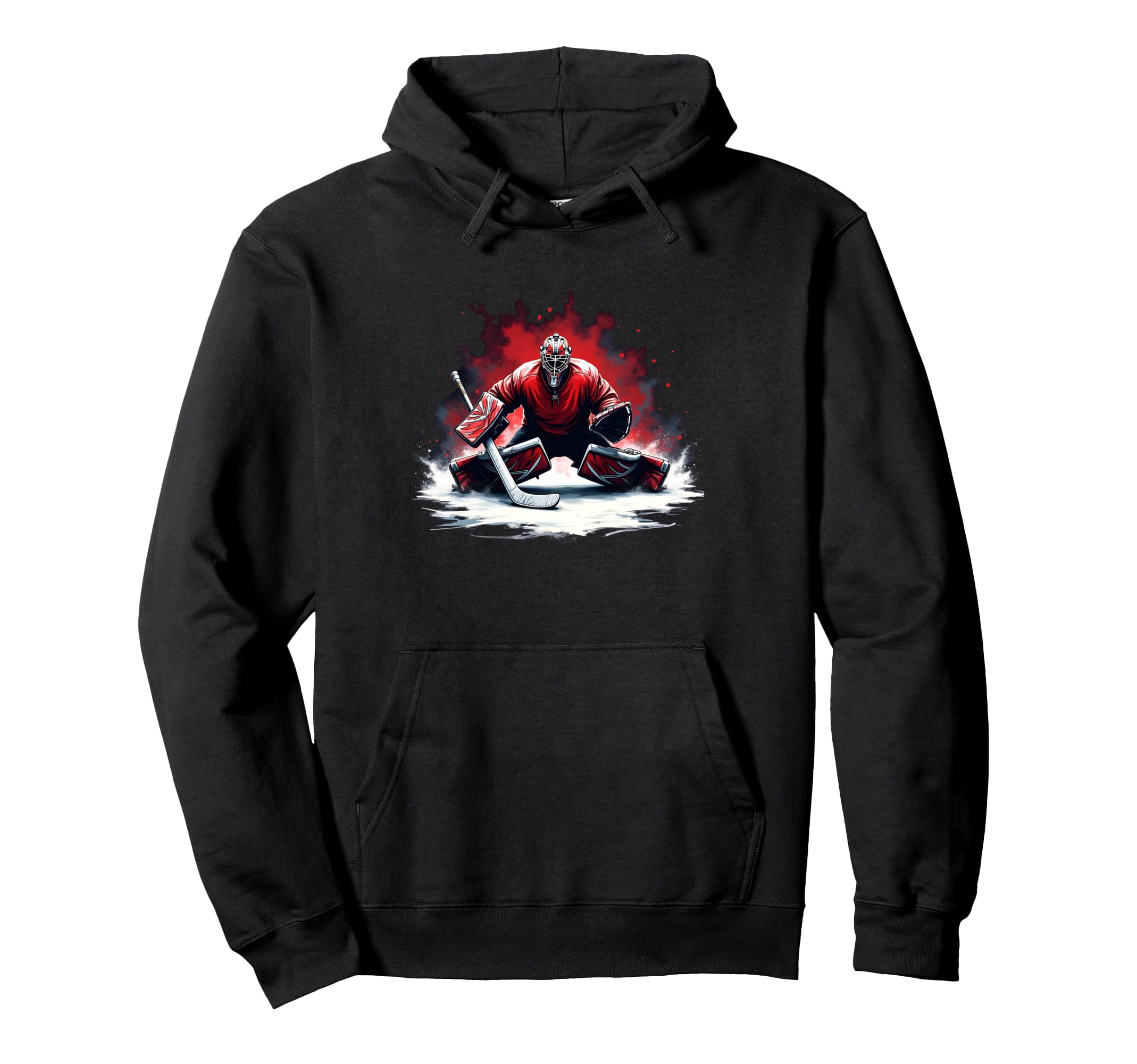 Ice Hockey Player Goalkeeper Ice Hockey Hoodie - Custom Art Print Unisex