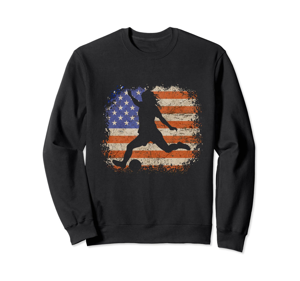 Soccer America Usa Flag Birthday Sweatshirt - Streetwear Style for Adults