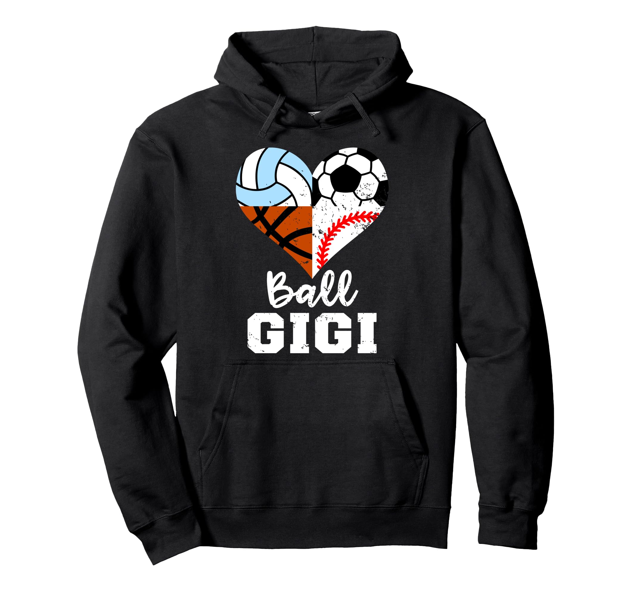 Ball Gigi Soccer Baseball Volleyball Hoodie - Graphic Print Unisex
