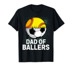 Dad Ballers Softball Soccer Player T-Shirt - Custom Art Print Men Women