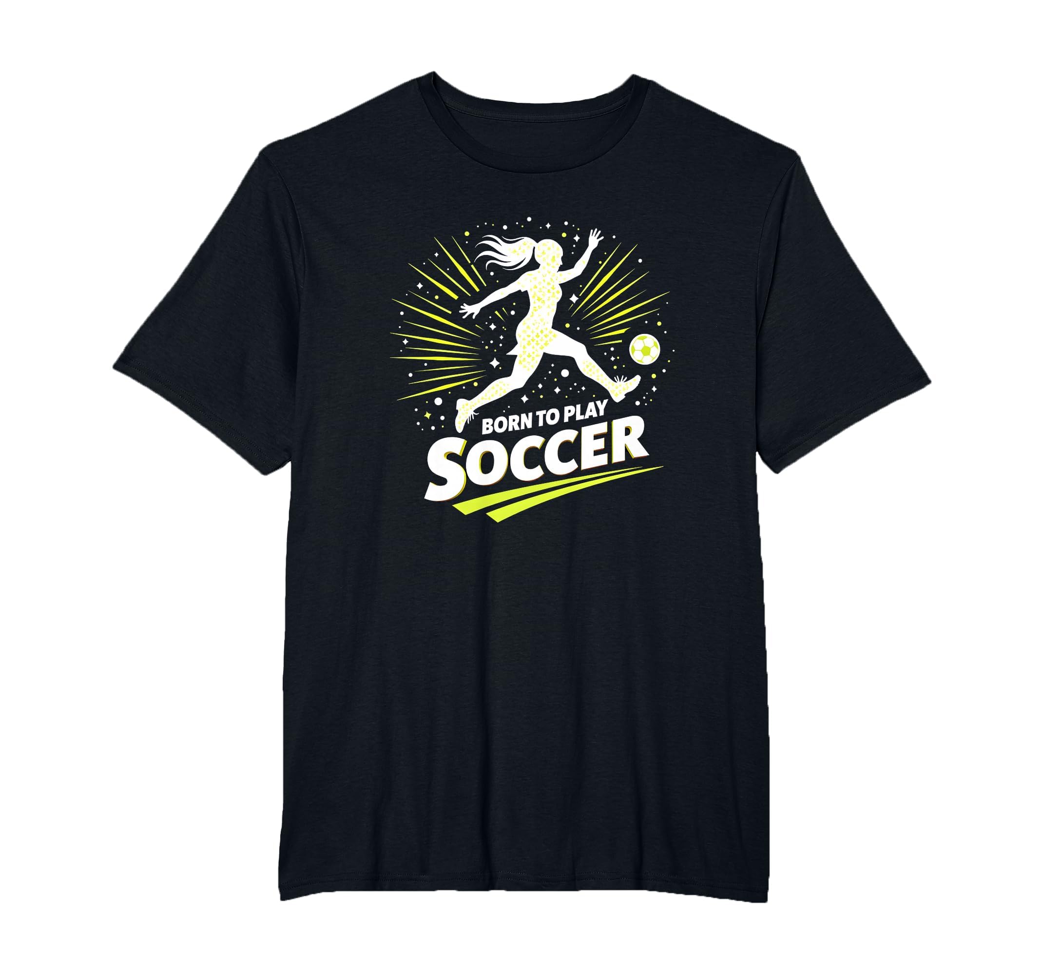 Born To Play Soccer Womens T-Shirt - Minimalist Print Men Women