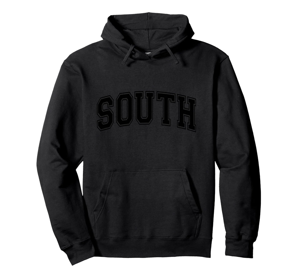 Black South Team Colors Spirit Sports Hoodie - Aesthetic Graphic Men Women