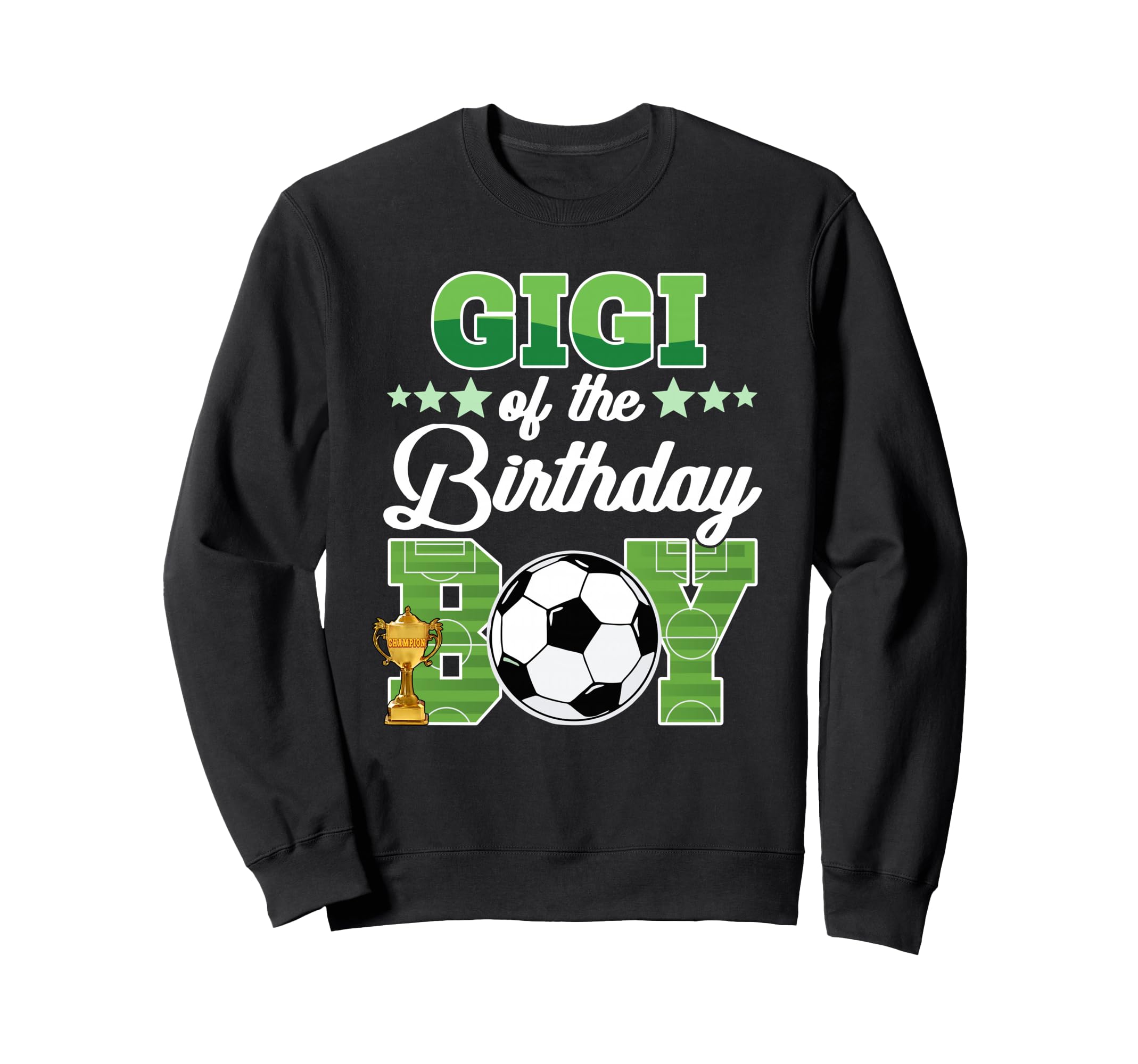 Soccer Gigi Birthday Party Soccer Sweatshirt - Minimalist Print Men Women