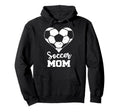 Soccer Mom Heart Funny Soccer Hoodie - Graphic Print Unisex