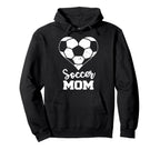 Soccer Mom Heart Funny Soccer Hoodie - Graphic Print Unisex