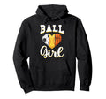 Ball Sports Heart Soccer Softball Hoodie - Fun Novelty Design for Adults