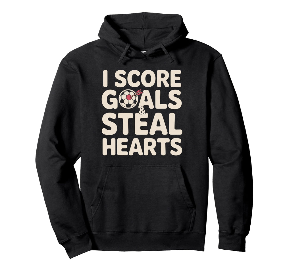 Soccer Score Goals Football Valentine Hoodie - Custom Art Print for Adults