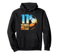 11Th Birthday Soccer Player Football 11 Hoodie - Trendy Graphic Unisex