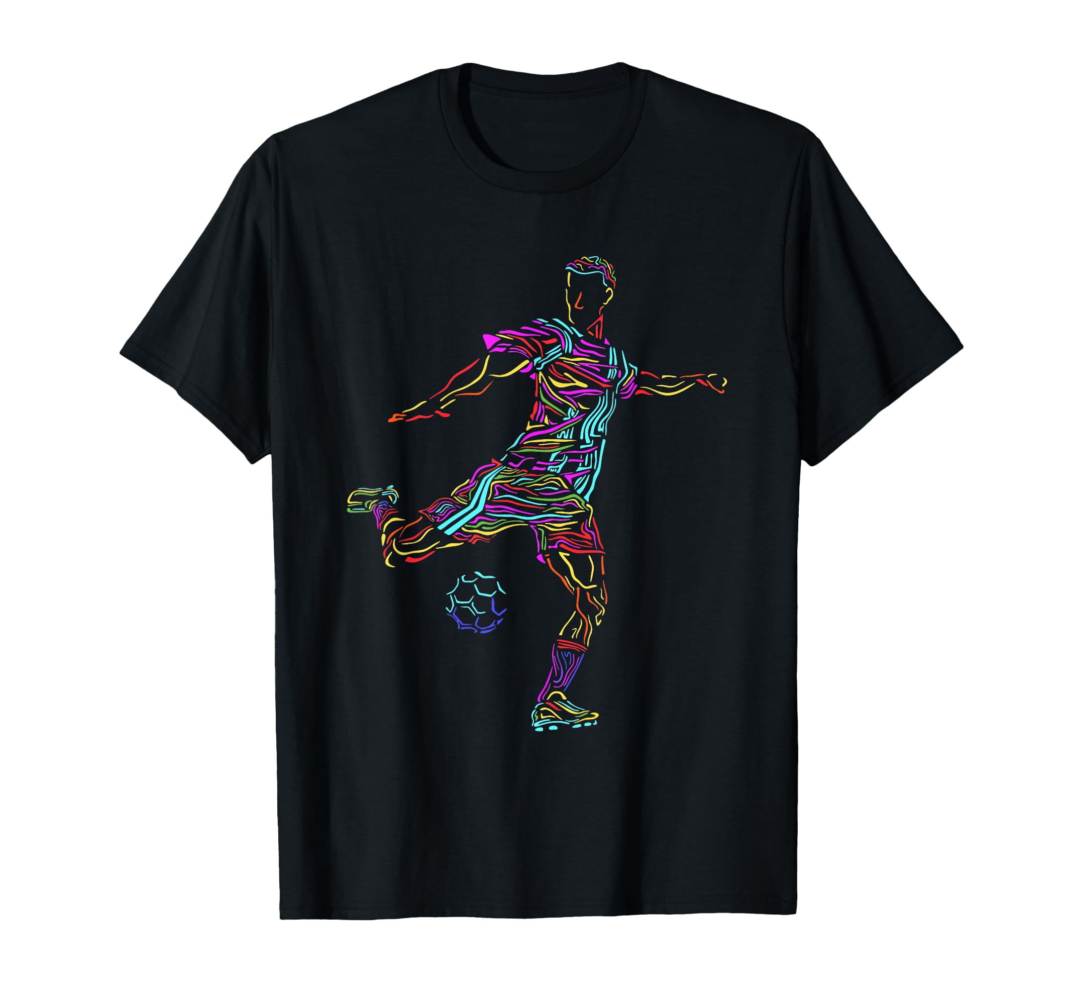 Soccer Athlete Sports Drawing T-Shirt - Streetwear Style Men Women