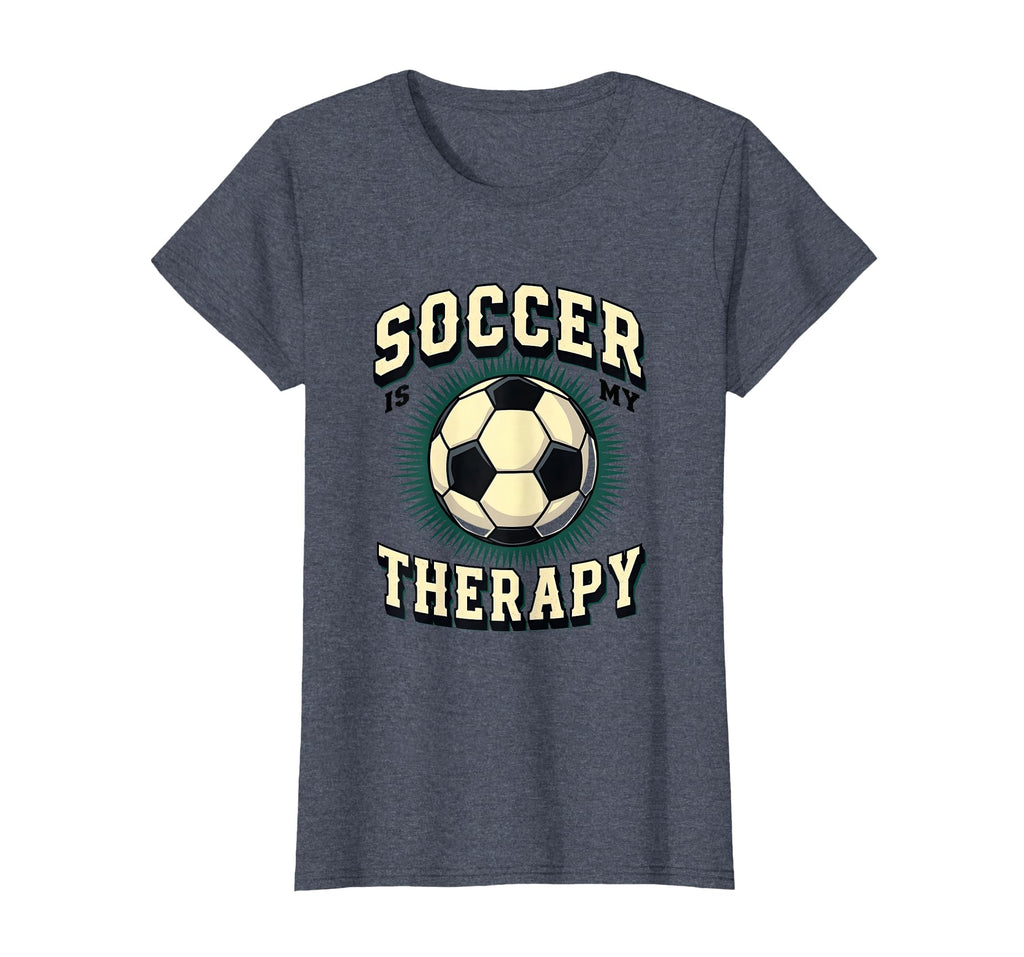 Soccer Is My Therapy Funny Soccer T-Shirt - Custom Art Print for Adults