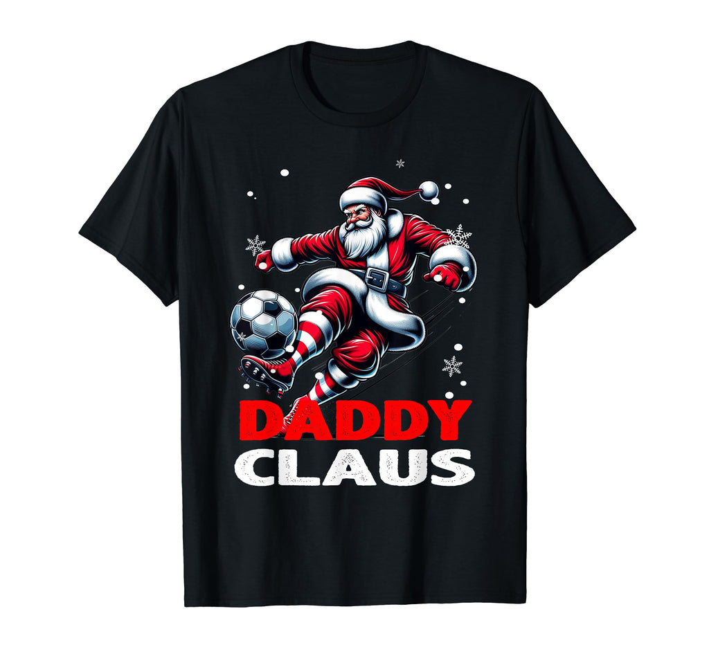 Soccer Daddy Claus Family Matching T-Shirt - Minimalist Print for Adults