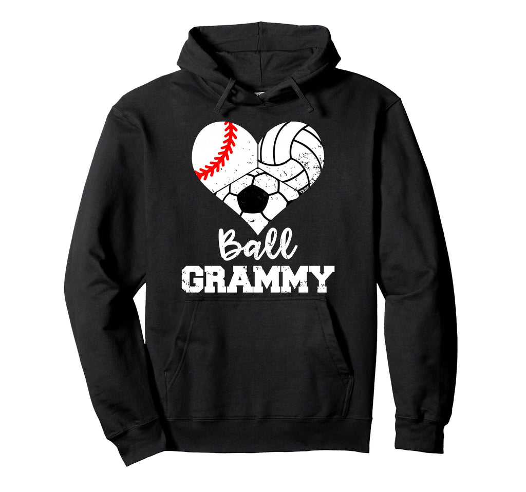 Ball Grammy Heart Funny Baseball Volleyball Hoodie - Trendy Graphic Unisex