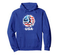 Womens Soccer Team American Flag Soccer Hoodie - Unique Graphic for Adults