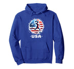 Womens Soccer Team American Flag Soccer Hoodie - Unique Graphic for Adults