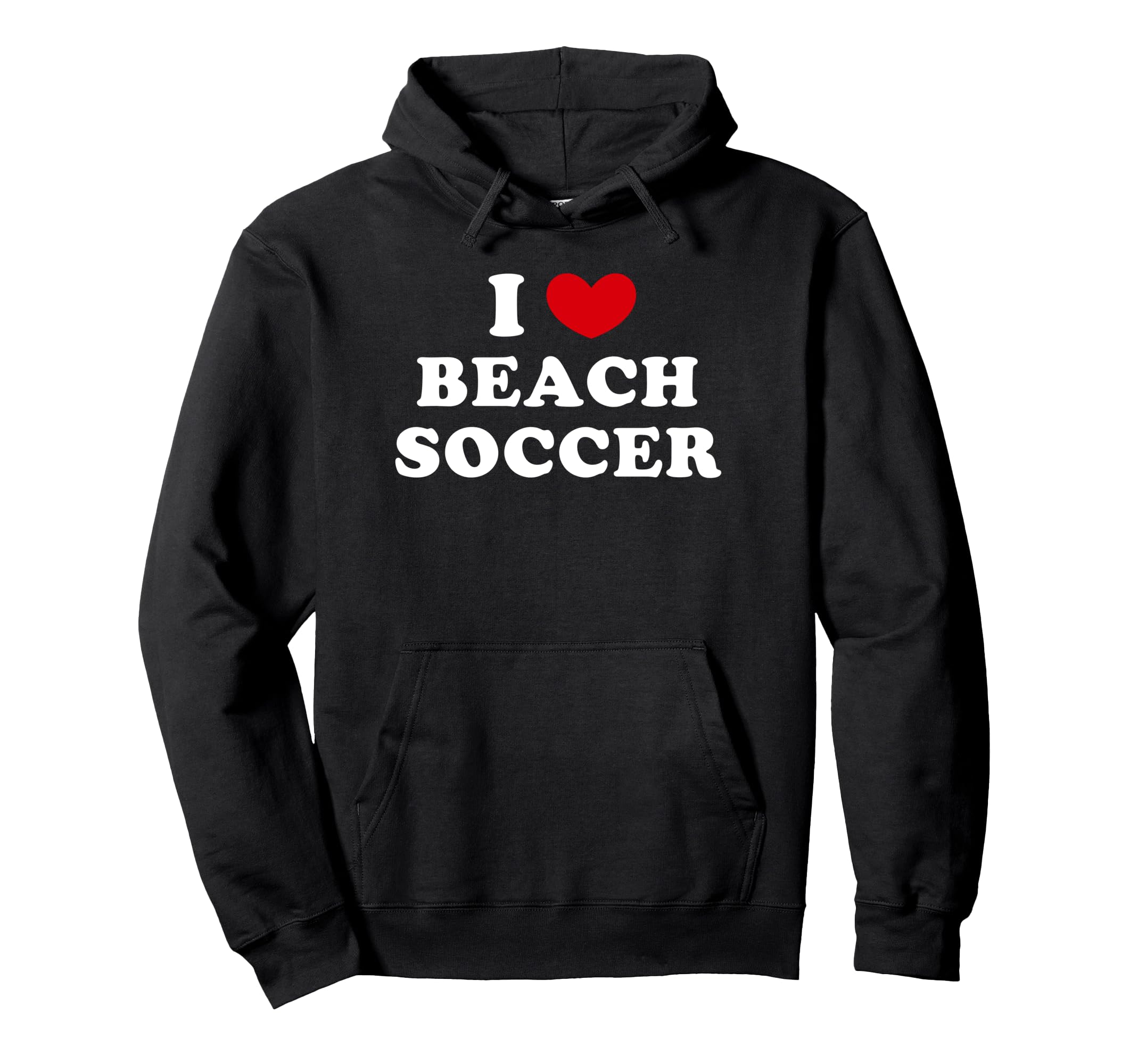 I Love Beach Soccer I Heart Beach Soccer Hoodie - Graphic Print for Adults
