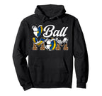 Ball Mom Volleyball Soccer Mom Hoodie - Casual Everyday Wear for Adults