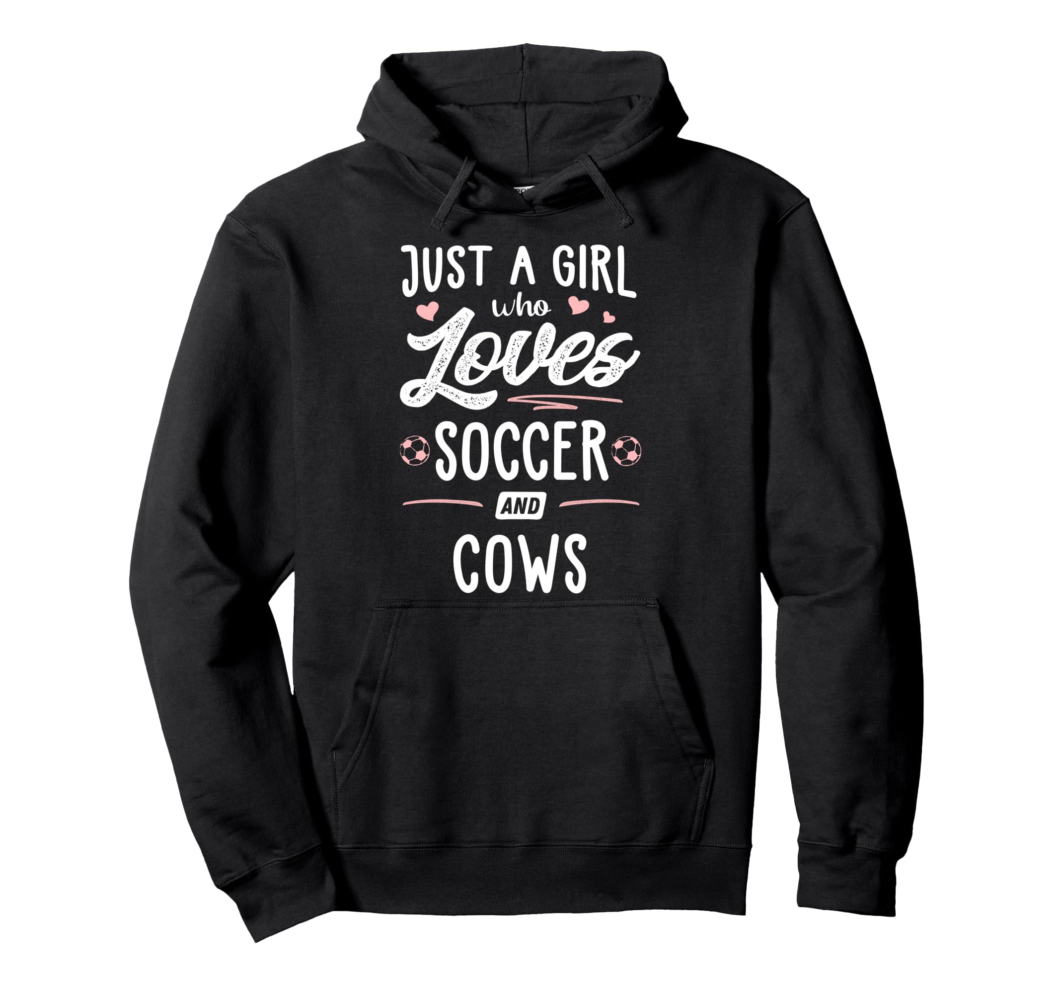 Just Who Loves Soccer And Cows Gift Hoodie - Unique Graphic for Adults