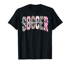 Soccer Grandma Game Day Stripes Leopard T-Shirt - Aesthetic Graphic Unisex
