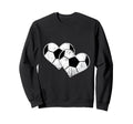 Soccer Hearts Ball Play Sports Gift Love Hoodie - Graphic Print for Adults