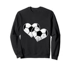 Double Heart Soccer Football Sweatshirt - Casual Everyday Wear Men Women