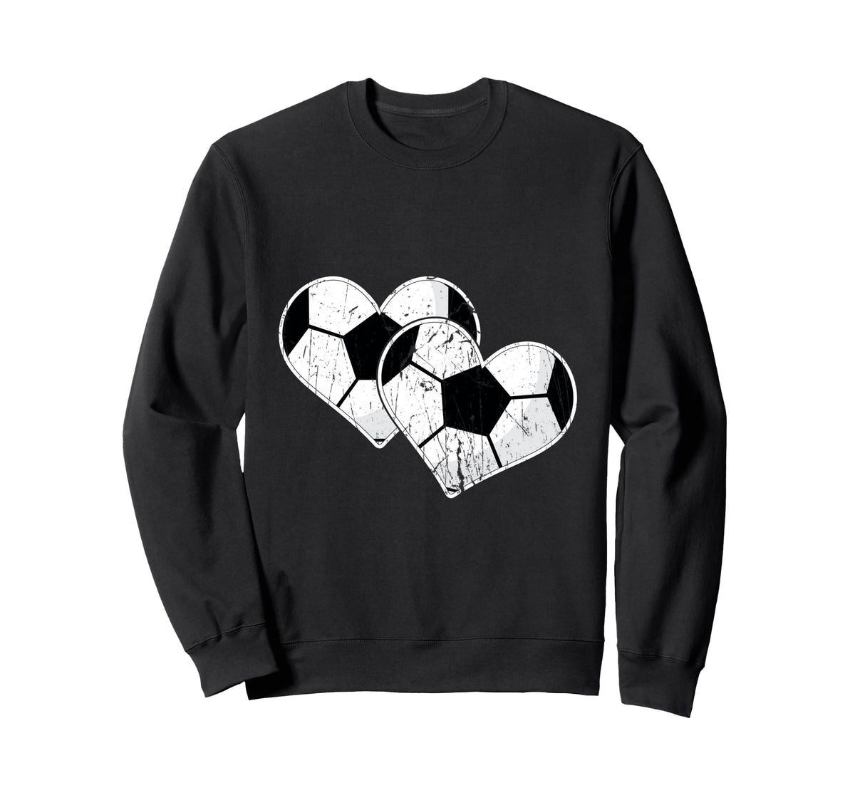Double Heart Soccer Football Sweatshirt - Casual Everyday Wear Men Women