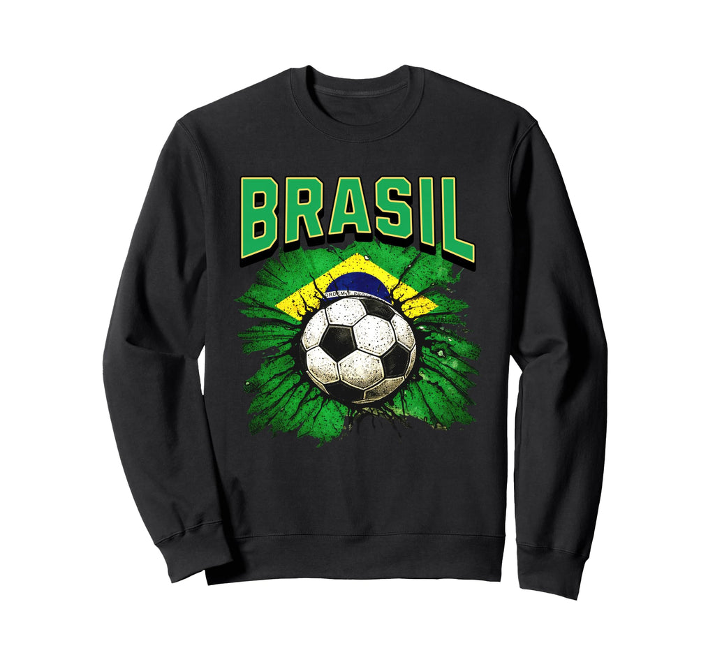 2026 Brasil Cup Flag Soccer Pride Sweatshirt - Trendy Graphic Unisex
