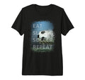 Eat Sleep Soccer Repeat Photo T-Shirt - Aesthetic Graphic for Adults