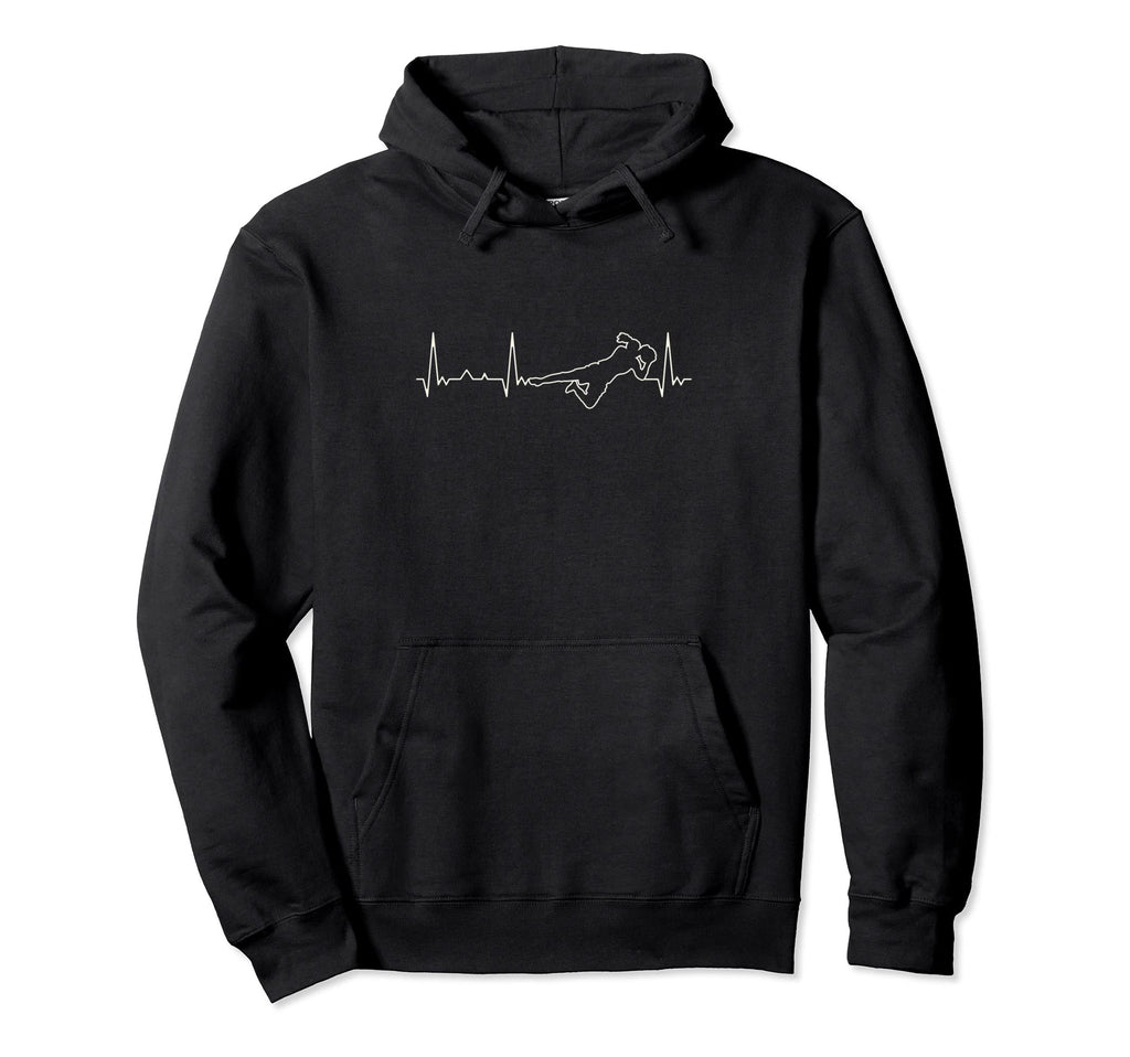 Funny Heartbeat Soccer Goalie Hoodie - Casual Everyday Wear Men Women