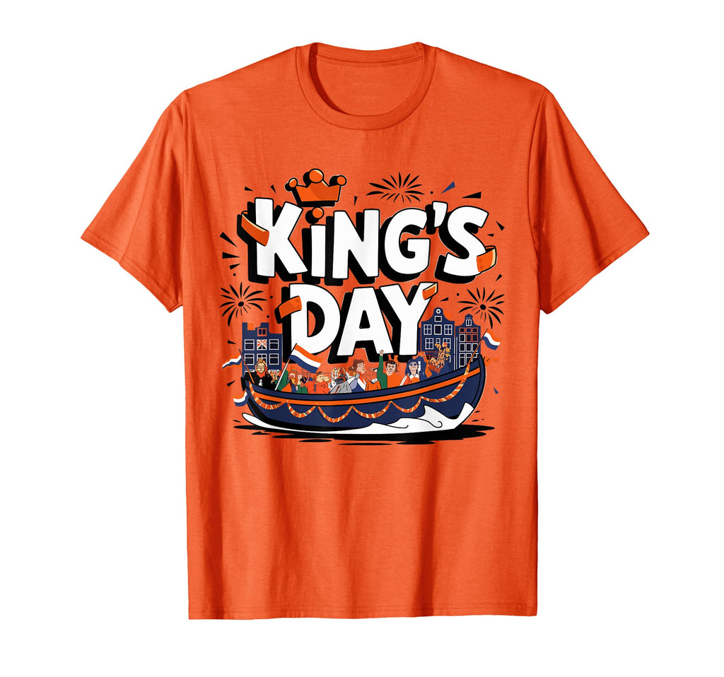 Koningsdag Netherlands 2025 Crown T-Shirt - Novelty Apparel for Adults