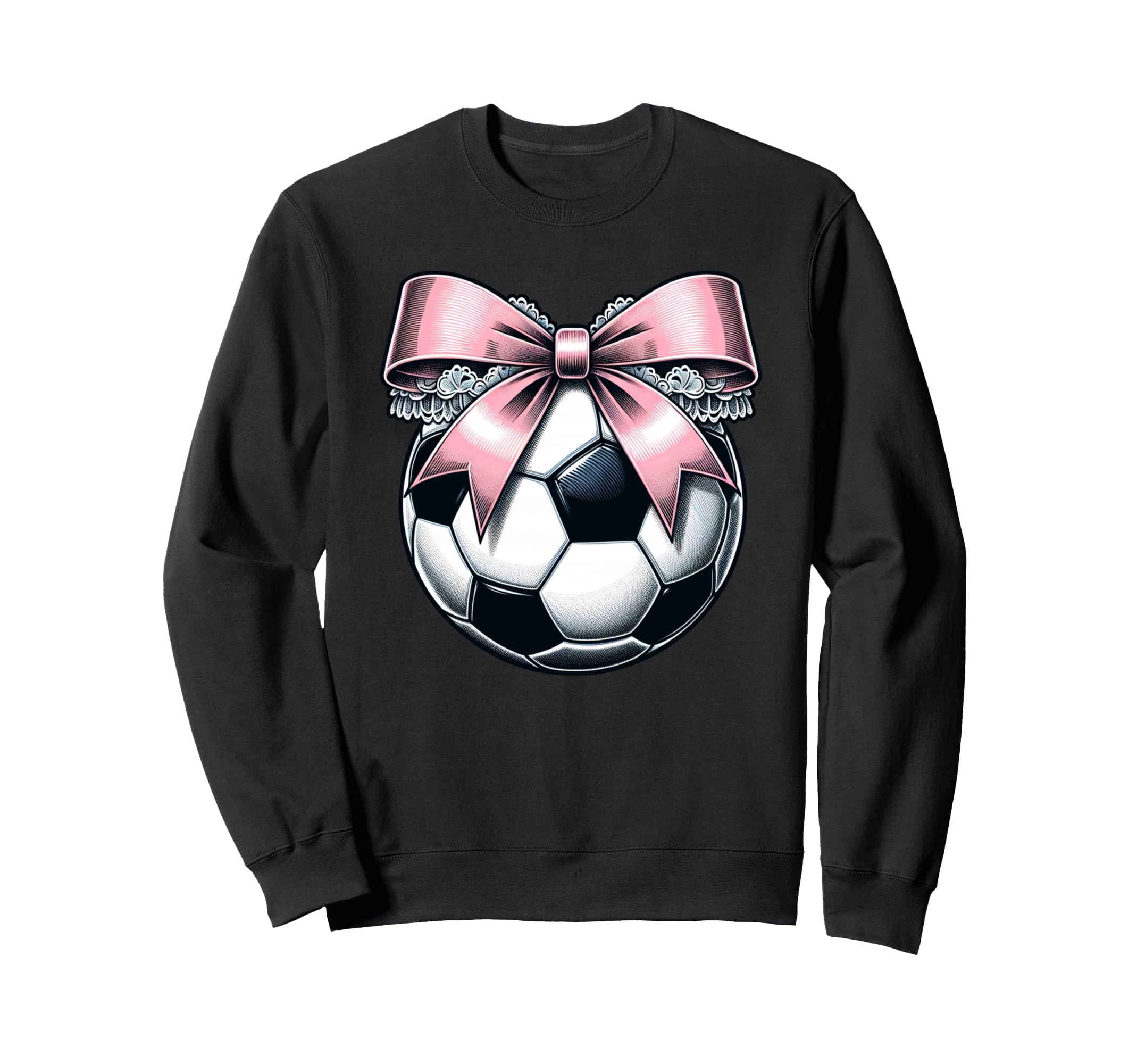 Soccer Coquette Bow Soccer Sweatshirt - Casual Everyday Wear Unisex
