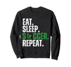 Eat Sleep Soccer Repeat Soccer Sweatshirt - Aesthetic Graphic Men Women