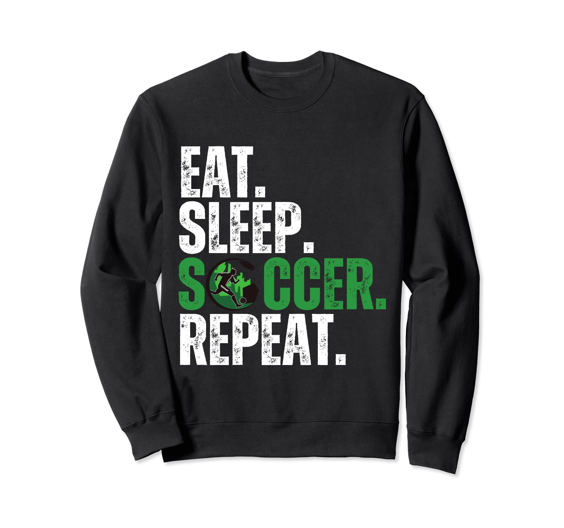 Eat Sleep Soccer Repeat Soccer Sweatshirt - Aesthetic Graphic Men Women