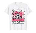 Groovy Soccer Sister Coquette Bow T-Shirt - Streetwear Style Men Women