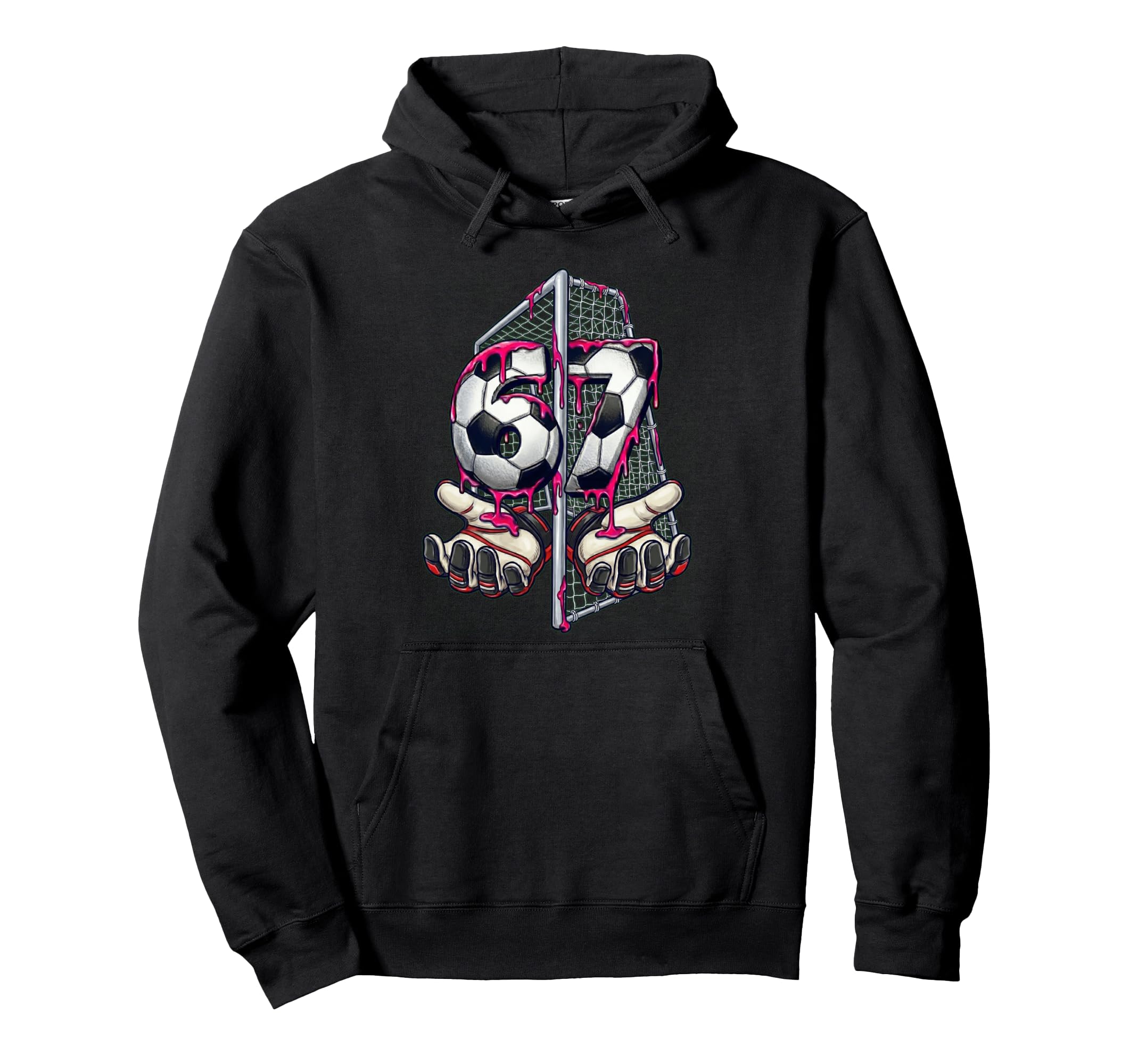 Soccer 67 Meme Funny Six Seven Hoodie - Casual Everyday Wear for Adults