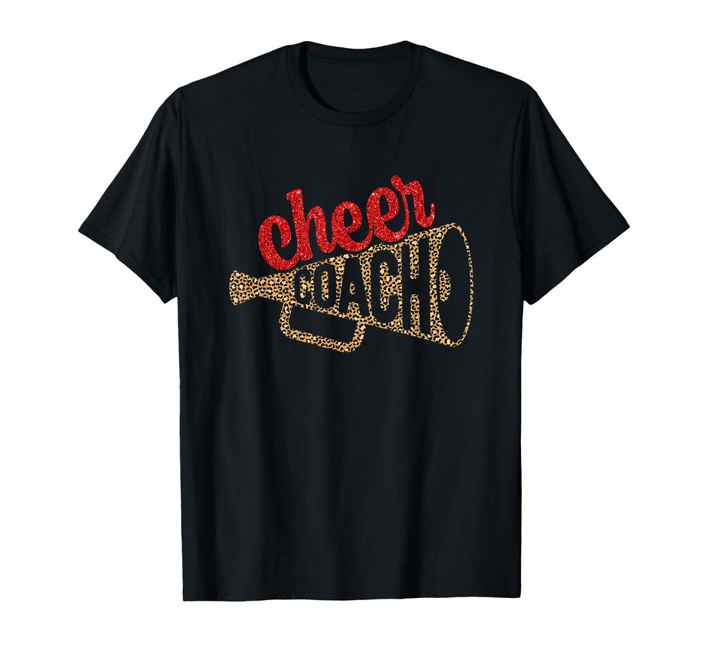Cheer Coach Megaphone Cheerleader T-Shirt - Fun Novelty Design for Adults