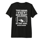 Proud Soccer Goalie Mama Soccer T-Shirt - Casual Everyday Wear for Adults