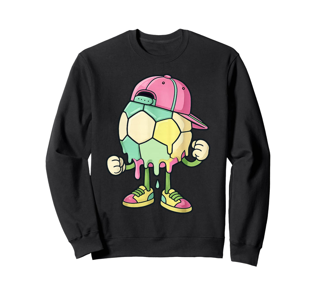 Ice Cream Drip Soccer Sports Sweatshirt - Aesthetic Graphic Men Women