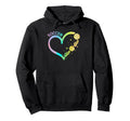 Colorful Watercolor Soccer Heart Soccer Hoodie - Trendy Graphic Men Women